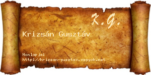Krizsán Gusztáv névjegykártya